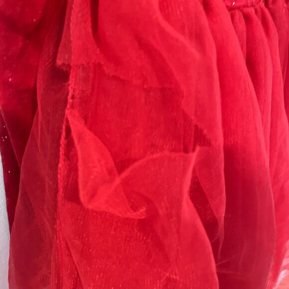 Cat & Jack Girl's Red Tulle Christmas Dress Sz S (6/7) - Picture 3 of 4